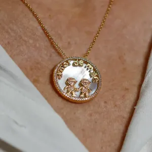 Colar Mandala Madreperola Filhos Meninos