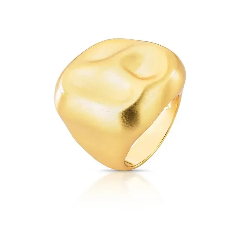 ANEL QUADRADO MARTELADO ACETINADO